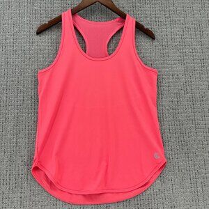 Calme By Johnny Was Tank Top Womens Size S Coral Sleeveless Racerback Mesh